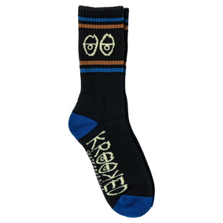 Krooked Skateboards Socks Eyes Black/Blue/Brown Black