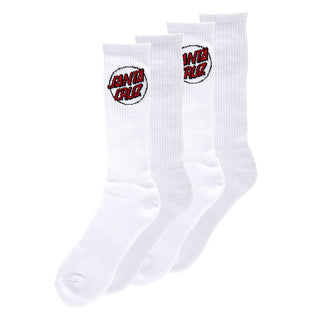 Santa Cruz Skateboards Socks Cruz 2-Pack Crew White/Red
