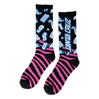 Santa Cruz Skateboards Socks Grabke All Around Mid Crew Black