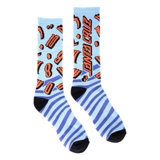 Santa Cruz Skateboards Socks Grabke All Around Mid Crew Blue/Red