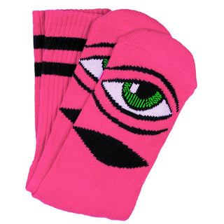 Toy Machine Socks Sect Eye Neon Pink Crew