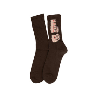 Toy Machine Skateboards Socks Fists Brown