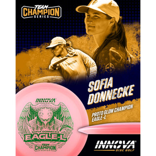 Innova Disc Golf Team Champion Series Sofia Donnecke Proto Glow Champion Eagle-L 7/5/-1/2 Yellow Glow/Maroon 173 grams