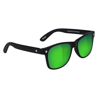 Glassy Eyewear Sunglasses Leonard Polarized Matte Black/Green Mirror