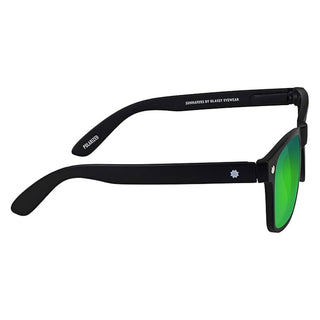 Glassy Eyewear Sunglasses Leonard Polarized Matte Black/Green Mirror