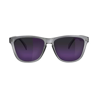 Glassy Eyewear Sunglasses Deric Polarized Matte Transparent Dark Grey/Purple Mirror