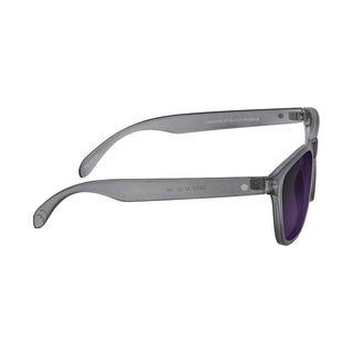 Glassy Eyewear Sunglasses Deric Polarized Matte Transparent Dark Grey/Purple Mirror