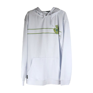 Blemished Santa Cruz Skateboards Hoody Screaming Hand Mesh Pullover White - Size M