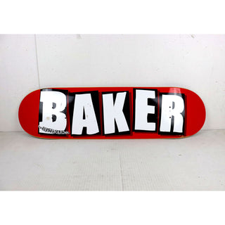 Blem Baker Skateboard Deck Logo Red/White 8.0" x 31.5" Cosmetic (gripped)