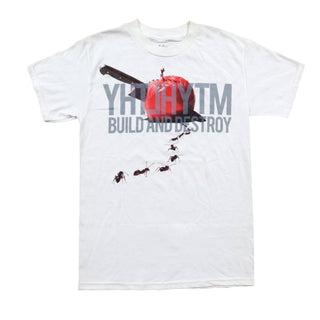 Mighty Healthy Skateboard T-Shirt Ants White - Small