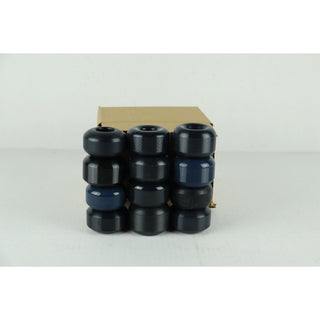 Blemished Box of 53mm Blank Blue Skateboard Wheels - 12 Wheels in Box