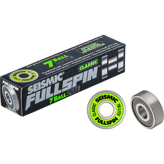 Seismic Full Spin Longboard Skateboard Bearings 7-Ball Lite Classic