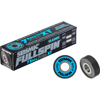 Seismic Full Spin Longboard Skateboard Bearings 7-Ball Steel XT Classic