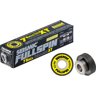 Seismic Full Spin Longboard Skateboard Bearings 7-Ball Ceramic XT Built-In