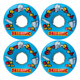 Seismic Wheels Cry Baby Blue 64mm x 42mm 88A
