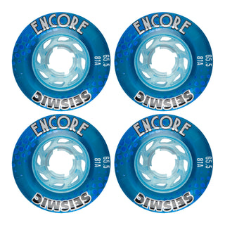 Seismic Wheels Encore Crystal Clear Blue 65.5mm x 43mm 81A