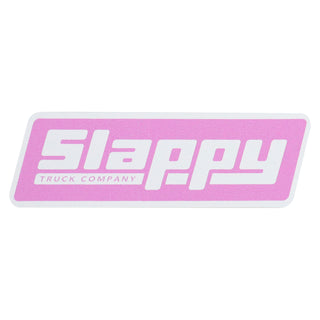 Slappy Skateboard Trucks Sticker OG Logo Pink/White 1.5" x 4.25"