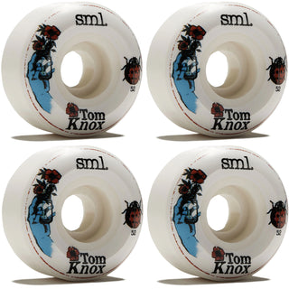 Sml Skateboard Wheels 52mm Tom Knox Lucidity V-Cut 99A with Andale Bearings