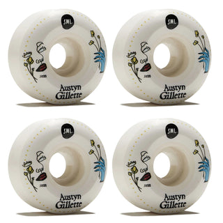 Sml Skateboard Wheels 53mm Austyn Gillette Lucidity V-Cut 99A White