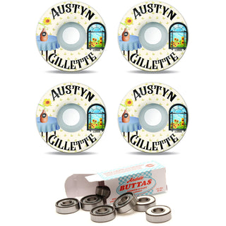 Sml Skateboard Wheels 52mm Austyn Gillette Still Life OG Wide 99A with Andale Bearings