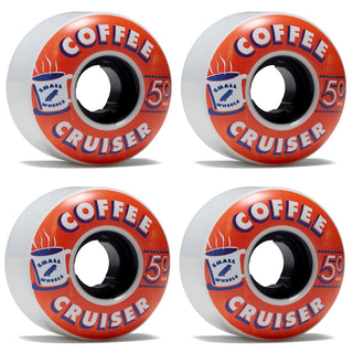 Sml Skateboard Wheels 50mm Coffee Cruiser Ruby Red 78A White