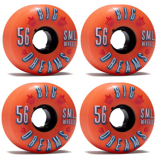 Sml Skateboard Wheels 56mm Succulent Cruiser 92A Sun Up Orange