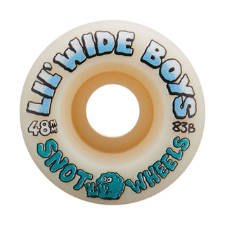 Snot Wheel Co. Skateboard Wheels 48mm Lil Wide Boys 83B White