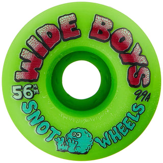 Snot Wheel Co. Skateboard Wheels 56mm Wide Boys 99A Fluoro Green