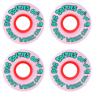 Snot Wheel Co. Skateboard Wheels 60mm Big Softies 78A Orange Core