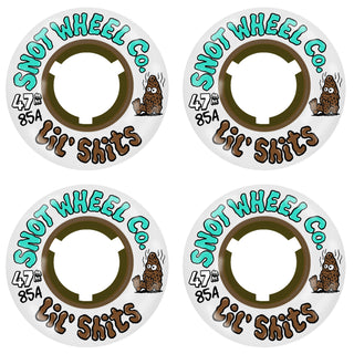 Snot Wheel Co. Skateboard Wheels 45mm Lil Shts 85A White