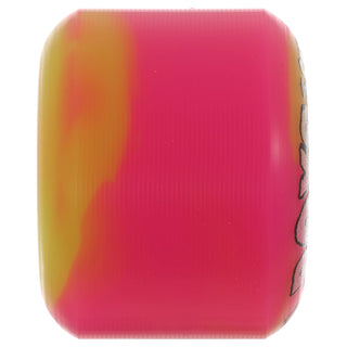 Snot Wheel Co. Skateboard Wheels 52mm Wide Boys 95A Yellow/Pink Swirl