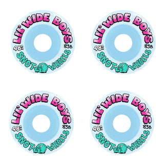 Snot Wheel Co. Skateboard Wheels 48mm Lil Wide Boys 83B Ice Blue