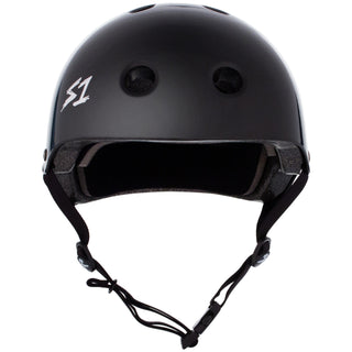 S-One Skateboard Helmet Lifer Black Gloss + 2 Sizing Liners