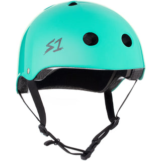 S-One Skateboard Helmet Lifer Lagoon Gloss + 2 Sizing Liners