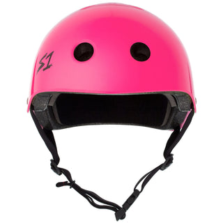 S-One Skateboard Helmet Lifer Hot Pink Gloss + 2 Sizing Liners