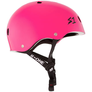 S-One Skateboard Helmet Lifer Hot Pink Gloss + 2 Sizing Liners
