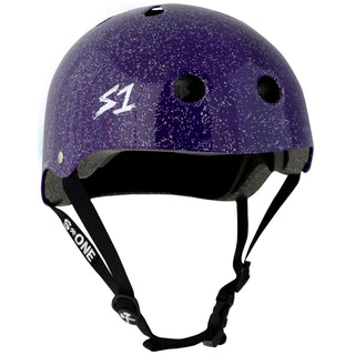 S-One Skateboard Helmet Lifer Purple Gloss Glitter Size XL + 2 Sizing Liners