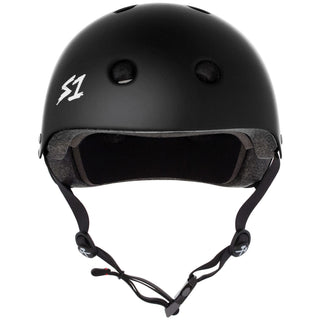 S-One Skateboard Helmet Mega Lifer Black Matte + 2 Sizing Liners