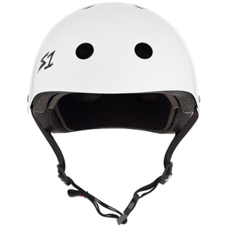 S-One Skateboard Helmet Mega Lifer White Gloss + 2 Sizing Liners