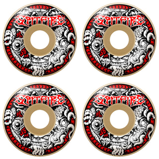 Spitfire Skateboard Wheels 56mm F4 99A Demon Gate Radial Full with Bronson Pro G3 Bearings