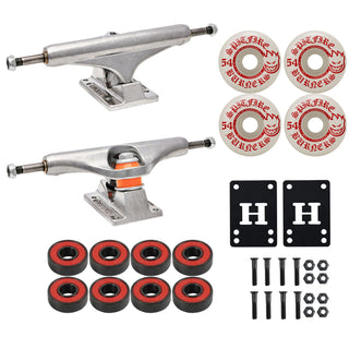 Independent Skateboard Trucks 139 Mid + 54mm Spitfire Burners Wheels, Abec 5 Bearings