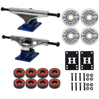 Core Hollow Skateboard Trucks 8.63" + 55mm Spitfire Burners Wheels, Abec 5 Bearings