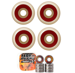 Spitfire Skateboard Wheels 60mm 99A F4 OG Classics with Bronson Pro G3 Bearings