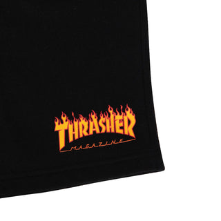 Thrasher Magazine Shorts Flame P.E. Black