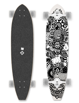 Street Surfing Longboard Rumble Jungle Kicktail 8.5" x 36"