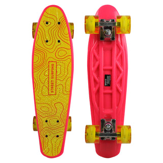 Street Surfing Plastic Cruiser Beach Board Glow Topographic