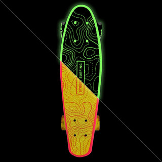 Street Surfing Plastic Cruiser Beach Board Glow Topographic