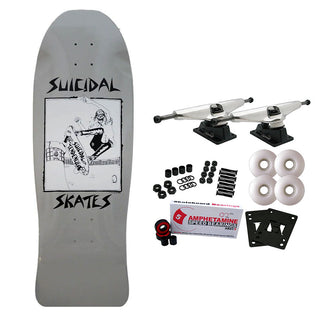 Dogtown Skateboard Complete SS Pool Skater 80s Grey 10.125" x 30.325"