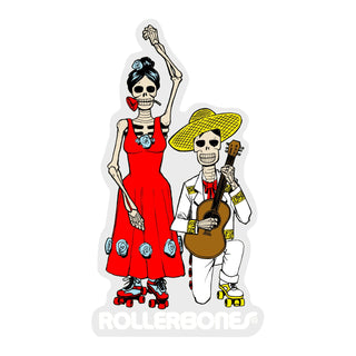 Rollerbones Sticker Day of the Dead Dancing Couple
