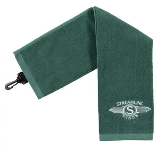 Streamline Disc Golf Towel Tri-Fold Green 23.25" x 16.5"